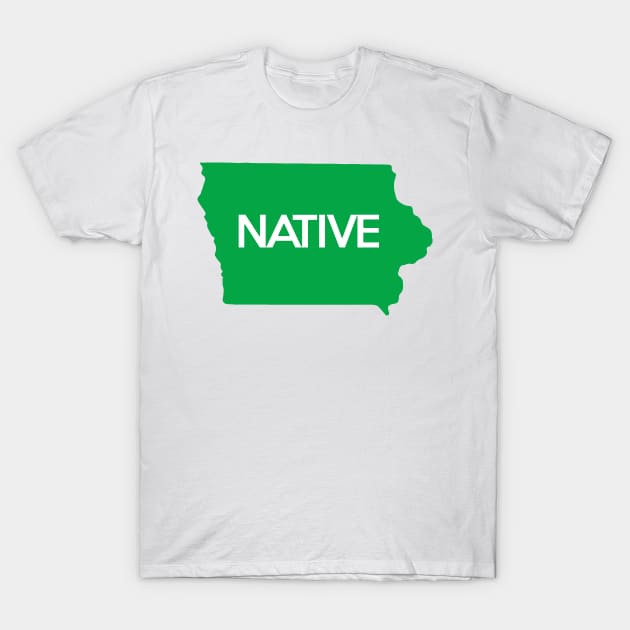 Iowa Native IA Green T-Shirt by mindofstate